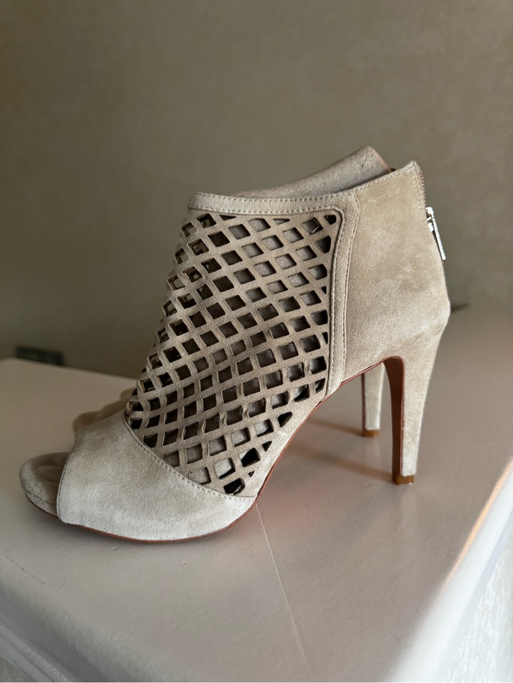 Antonio Melani Sandy Beige Suede Women's Heels